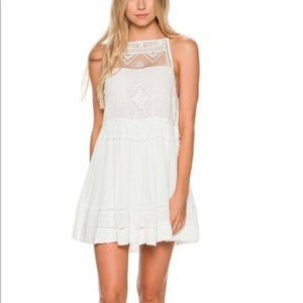 Free people crochet embroidered Emily mini dress